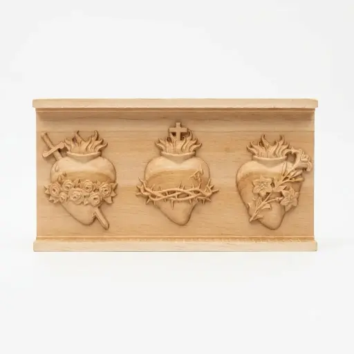Trío de Corazones — relieve 2.5D